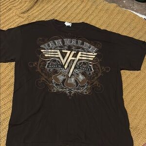 Brown Van Halen Graphic T-Shirt